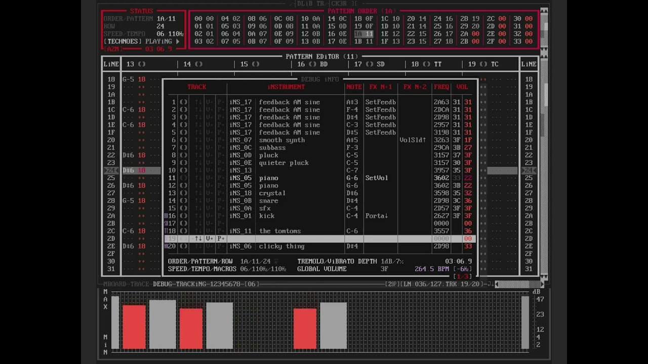 [adlib tracker 2 music - opl3 techno] hybridisation process on procyon-ii