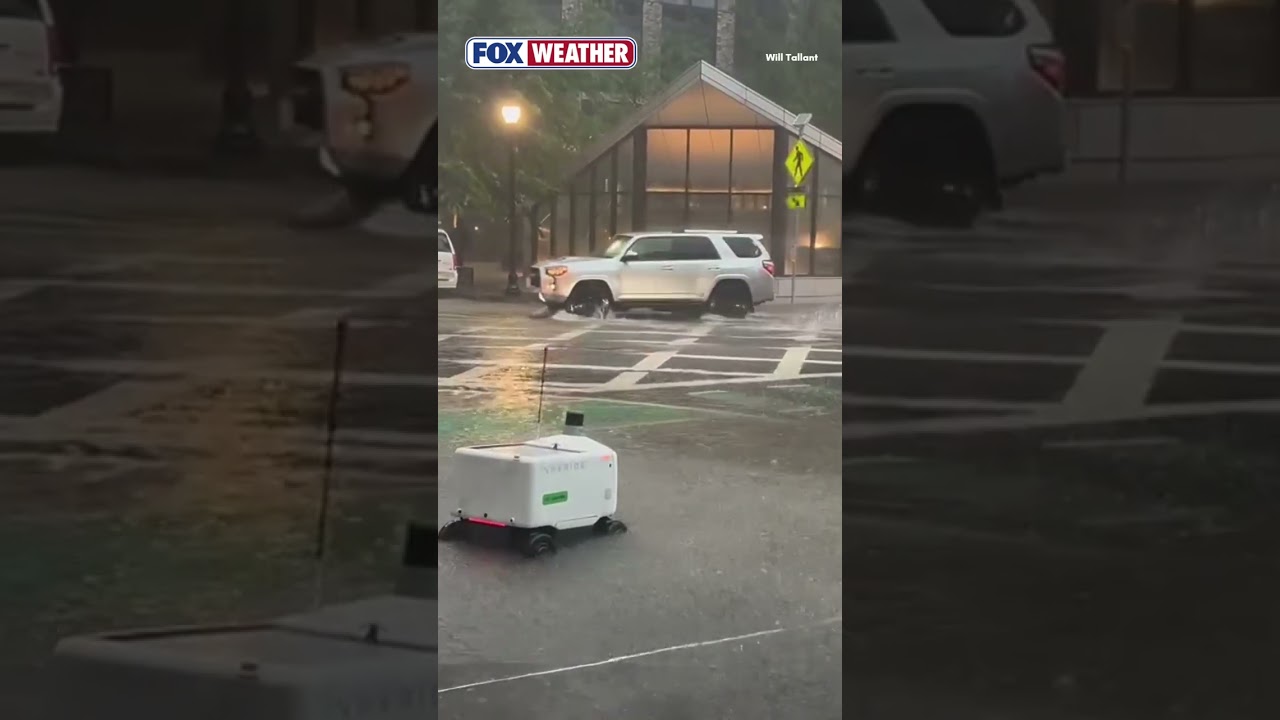 Robot gets stuck in Jersey City flooding