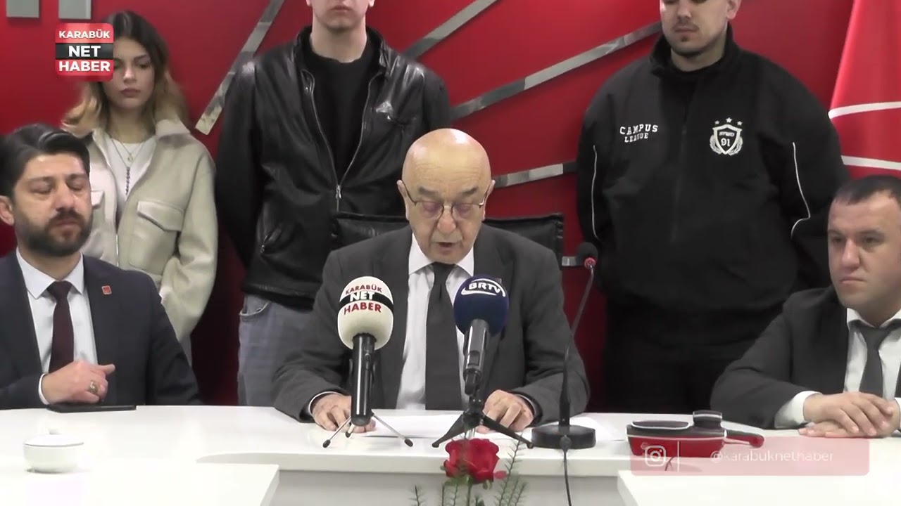 CHP KARABÜK İL BAŞKANLIĞI ÖNÜNDE İMAMOĞLU’NUN MEKTUBU OKUNDU