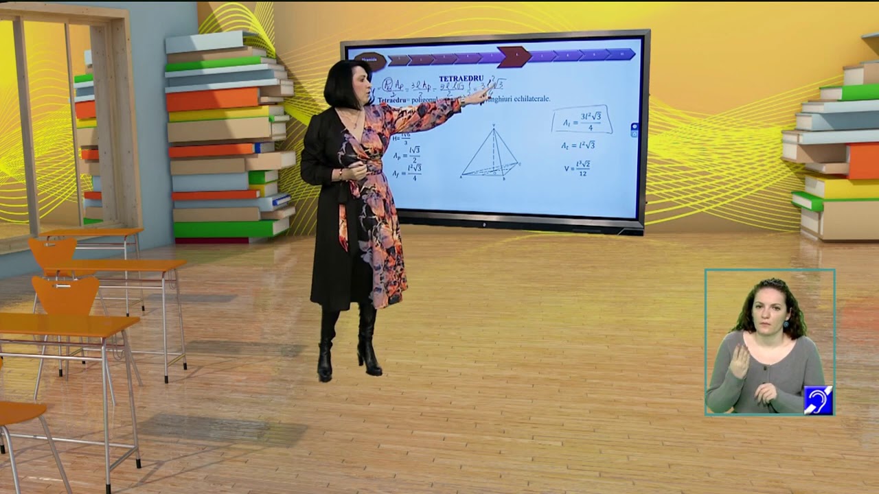 TeleŞcoala: Matematică clasa a VIII-a – Piramida – Arii şi volum (@TVR2)