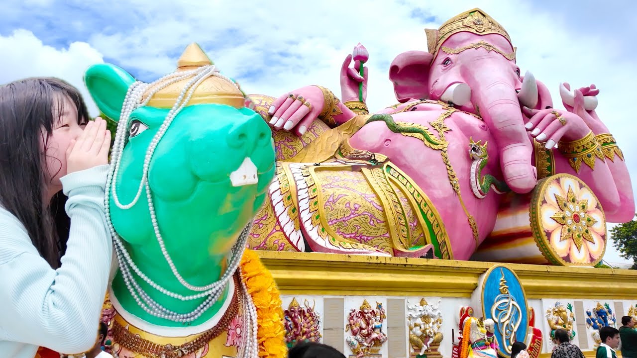 Lucky Pink Ganesha | Wat Saman Rattanaram Temple | Thailand
