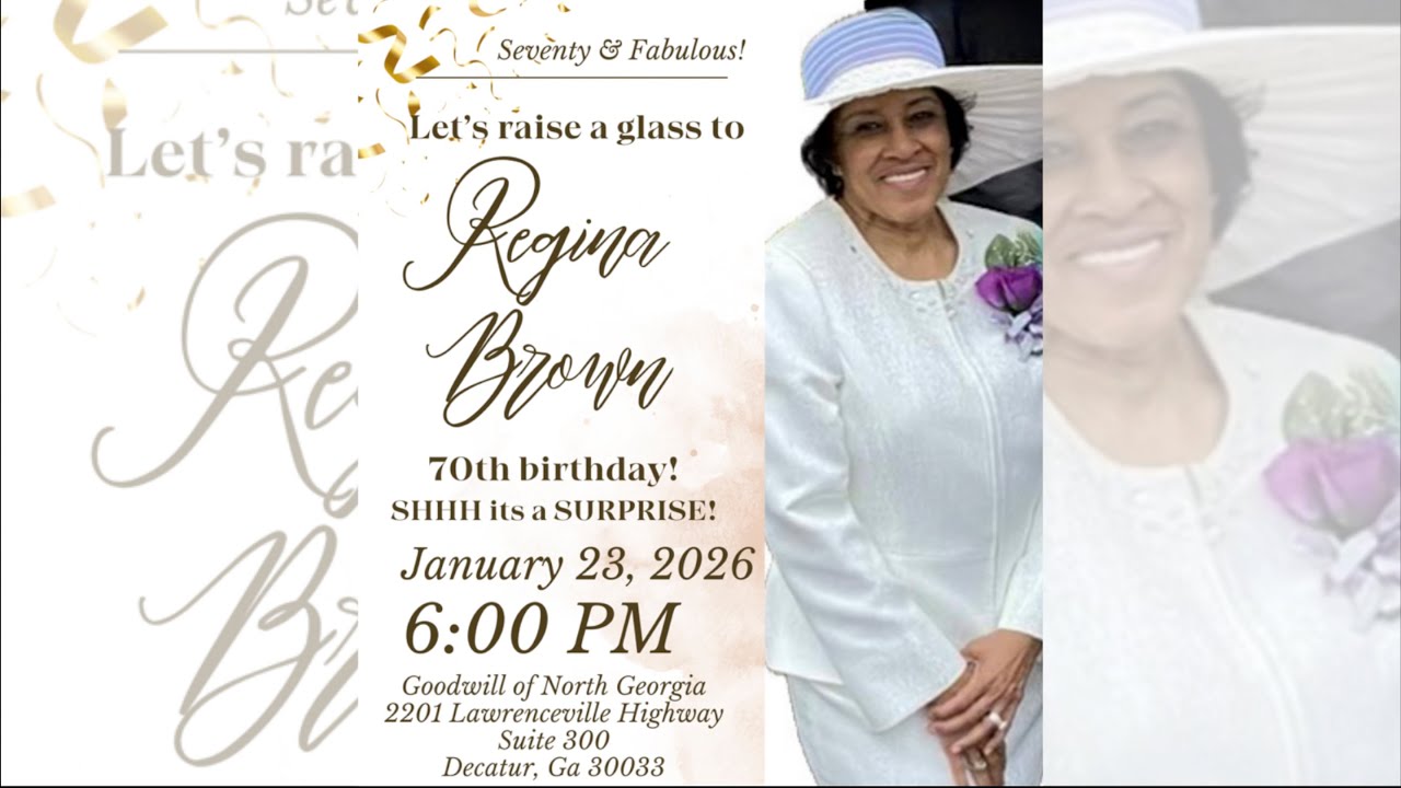 Regina Brown's 70th Birthday