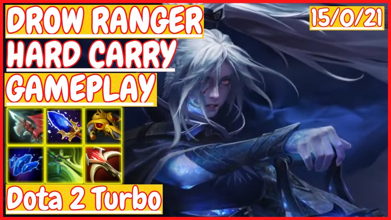 Drow Ranger 15/0/21 [HARD CARRY] [Gameplay DOTA 2 Turbo] 7.32