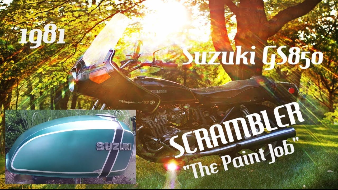 Suzuki GS850 SCRAMBLER Motorcycle Build #4 "PAINT JOB"