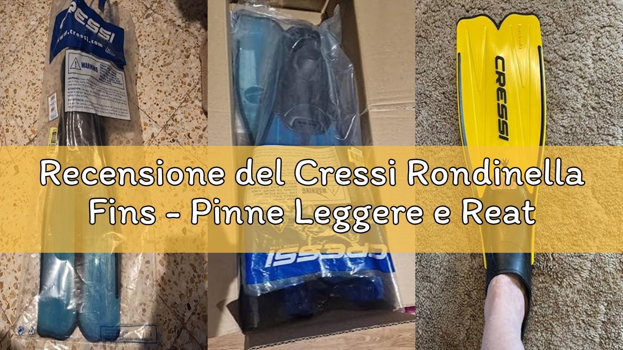 Recensione del Cressi Rondinella Fins - Pinne Leggere e Reattive per Snorkeling e Nuoto