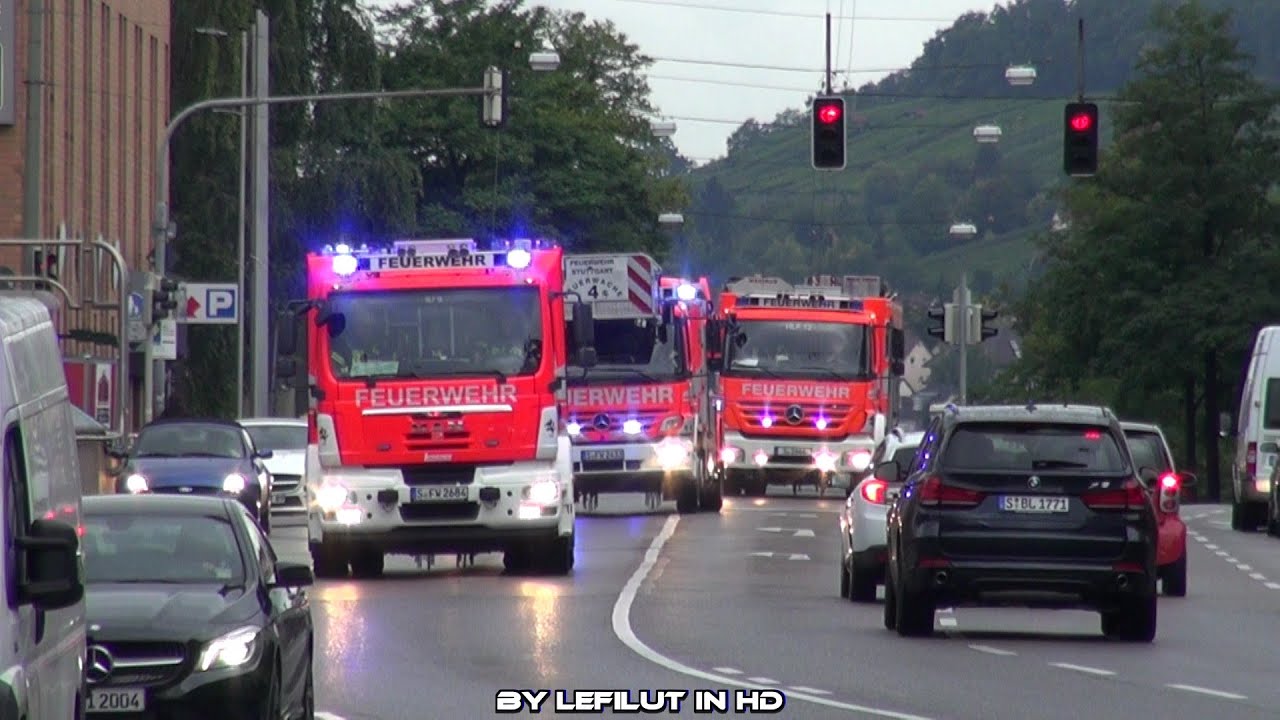 [FEUERALARM IM KRANKENHAUS] Löschzug FW 4 + ELW 1 DD FW 3 BF Stuttgart
