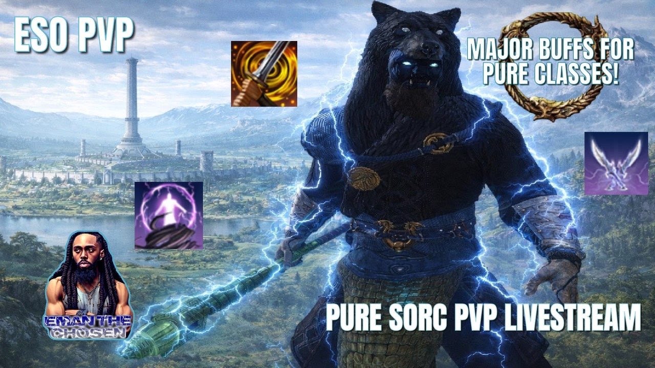 ESO PVP: PURE CLASS BUFFS COMING SOON!! PURE BONKSORC PVP LIVESTREAM!