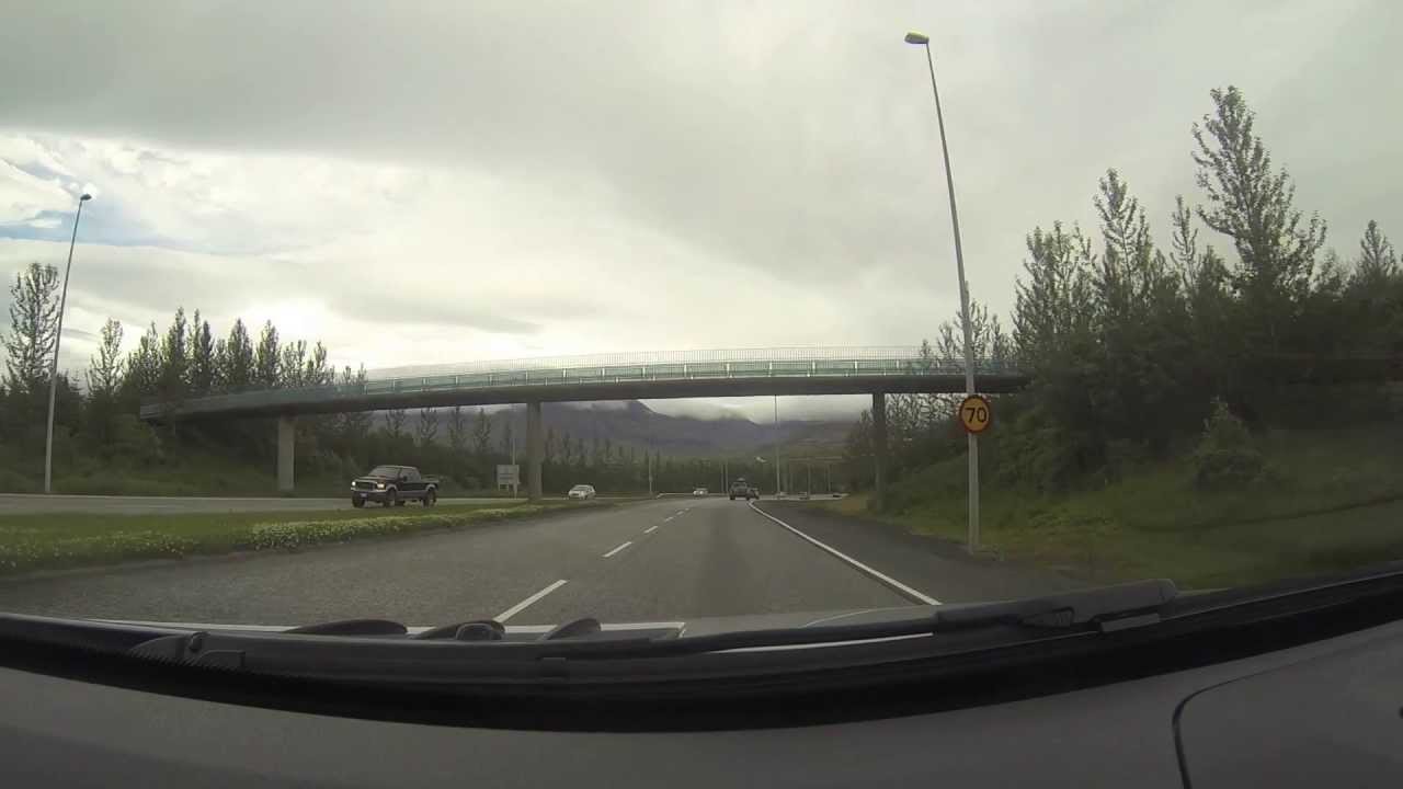 Driving out of Reykjavik towards North Iceland