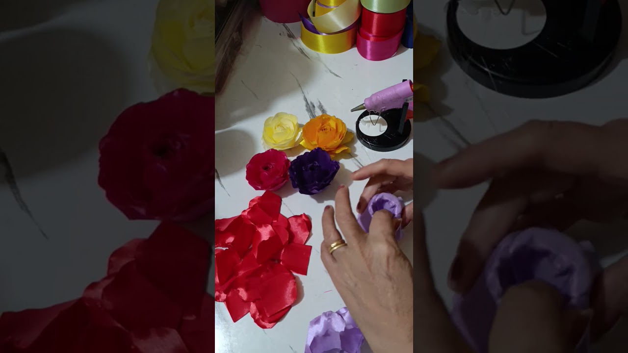 TRY THIS TIPS, ANYONE CAN MAKE IT DIY.SATIN RIBBON ROSE