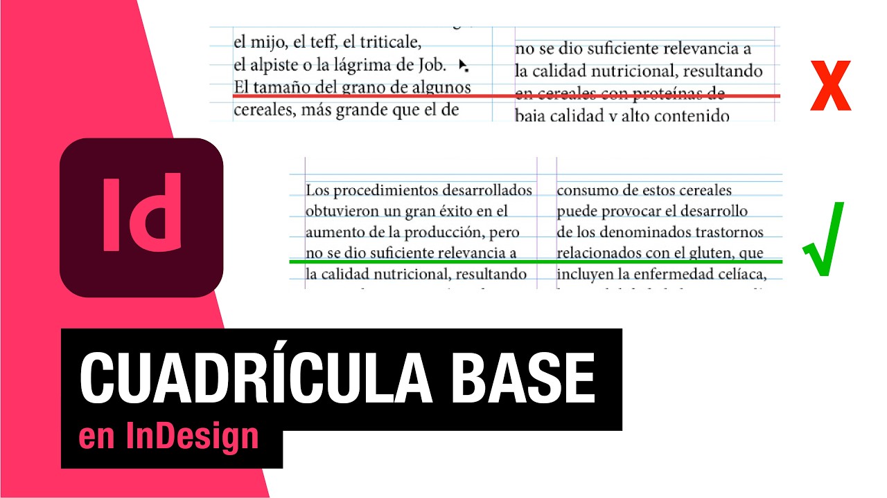 Cómo alinear texto a la cuadrícula base en InDesign