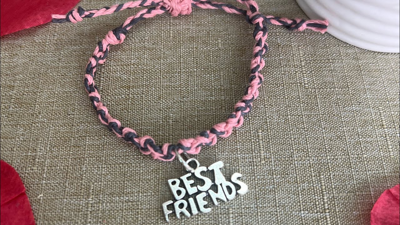 Pulsera en macramé (nudo festón alterno) “Best Friends”_ macrame bracelet