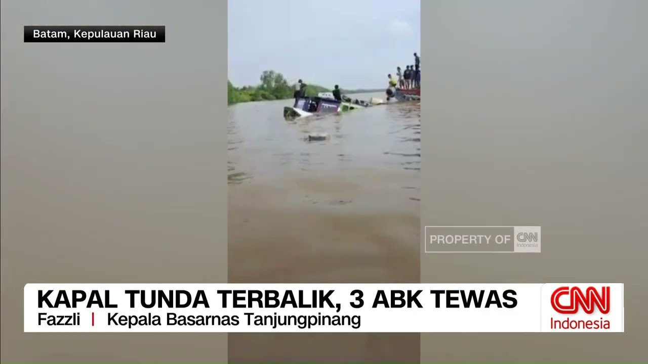 Kapal Tunda Terbalik, 3 ABK Tewas