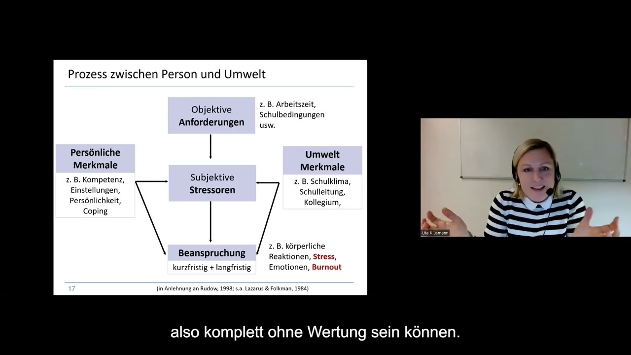 Stiftung LdE: Prof. Dr. Uta Klusmann über die Gesundheit von Lehrer*innen