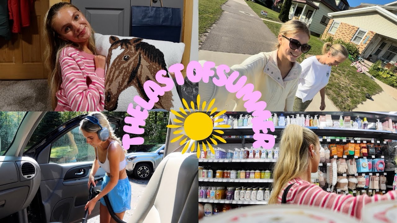 THE LAST OF SUMMER | Cleaning my car, walks & hauls !