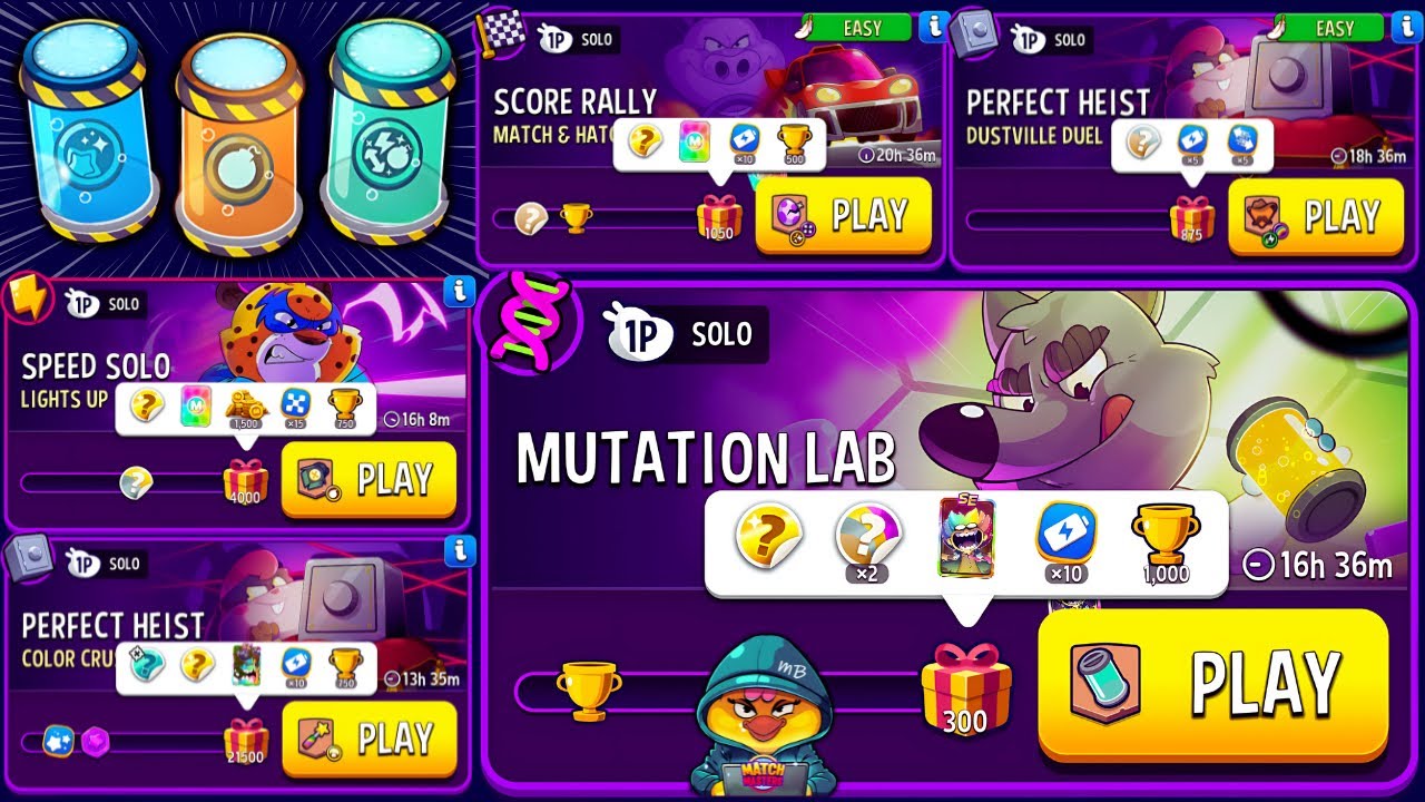 MATCH MASTERS x5 SOLO🔥 Mutation Lab, Lights Up, Volor Crush, Duatville Duel, Hatched Match