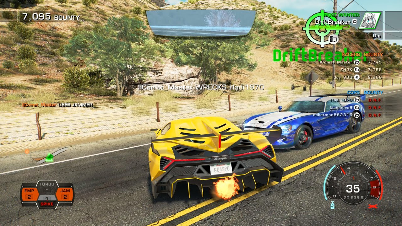 Racers Sabotaging Each Other While Escaping From Cops