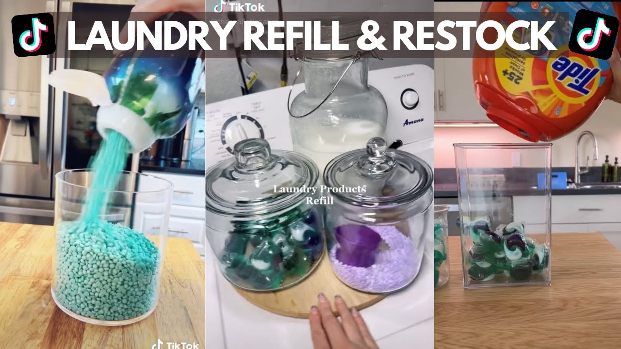 Laundry Refill & Restock Tiktok Compilation| | Satisfying ASMR