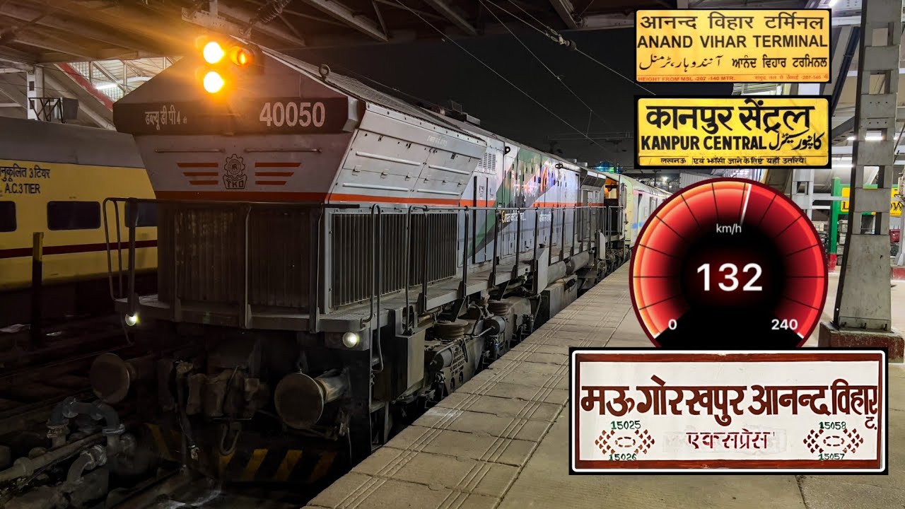 130kmph Diesel mayhem! ANAND VIHAR to KANPUR in 15026 ANVT MAU Express!