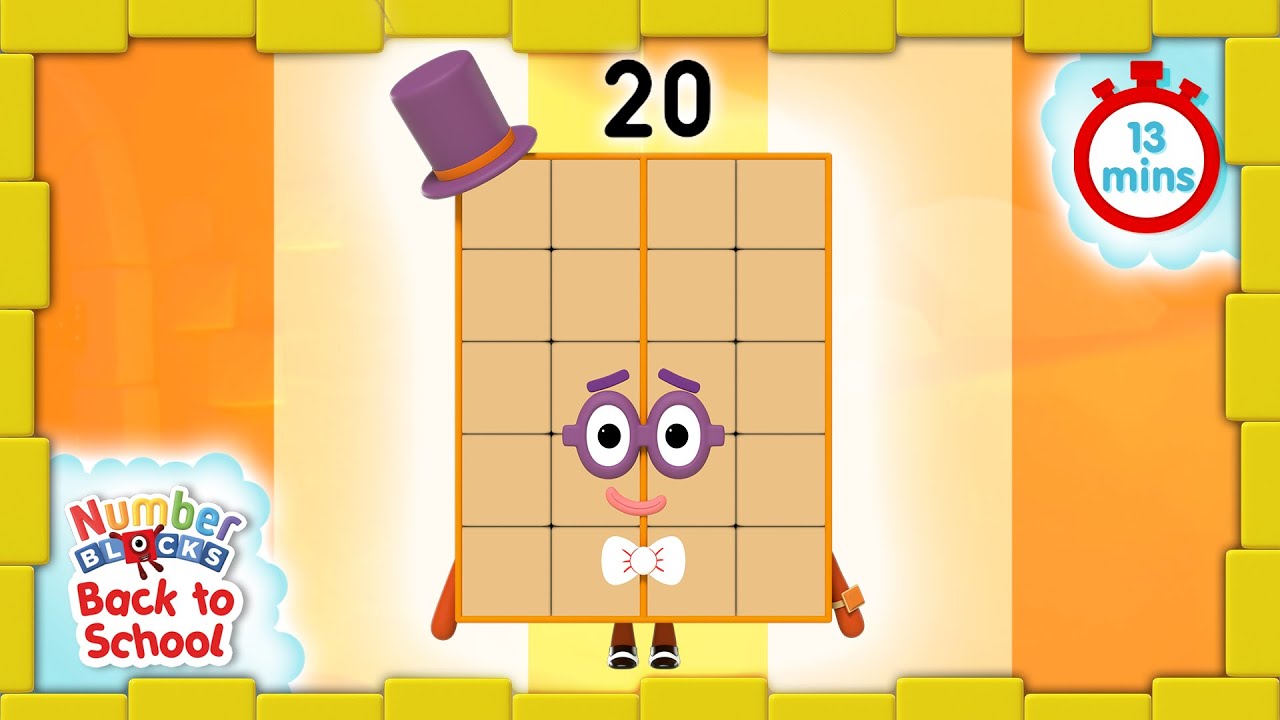 @Numberblocks- #BacktoSchool | Level Three | All the Best Twenty Moments | FULL EPISODES