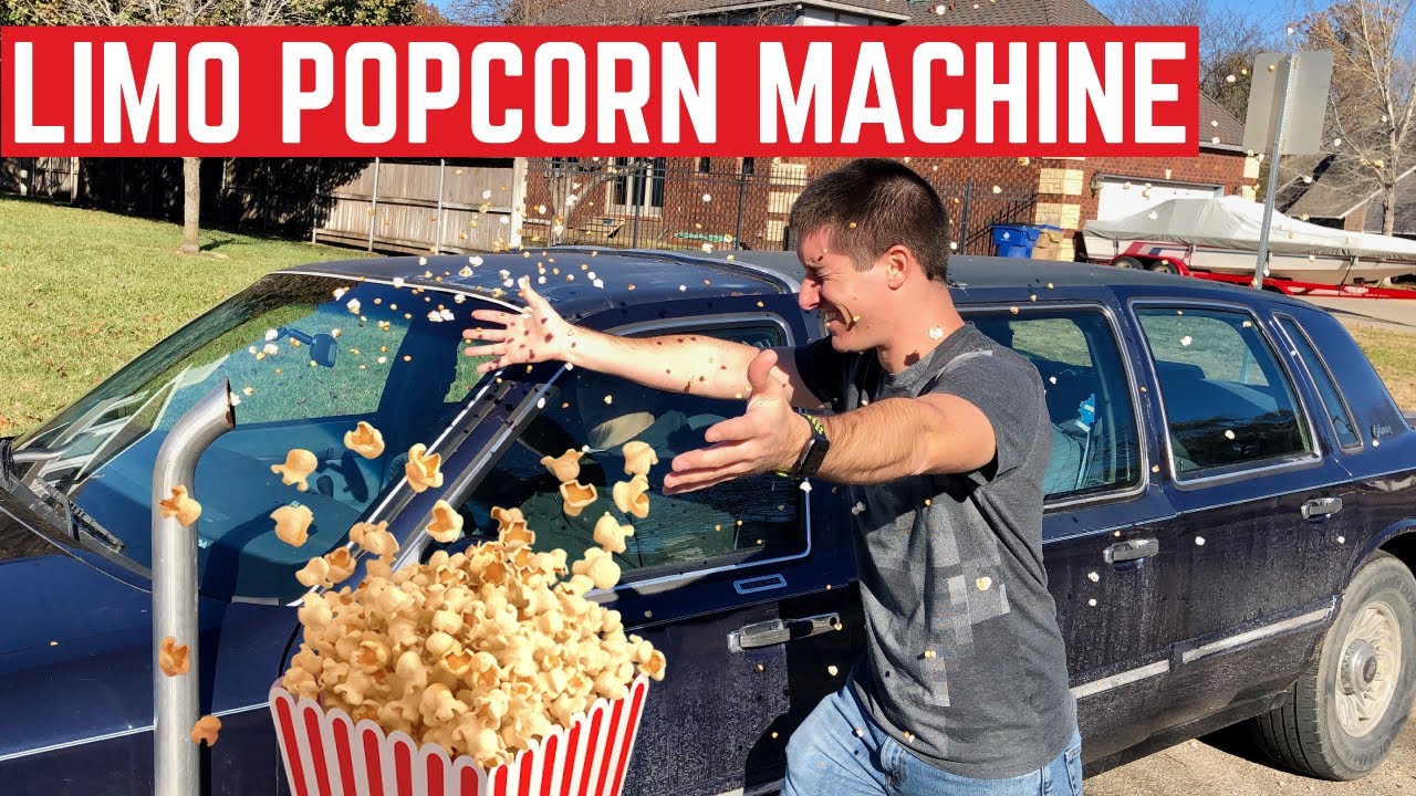 Making GOURMET POPCORN With My Cheap LIMOUSINE Lincoln Towncar