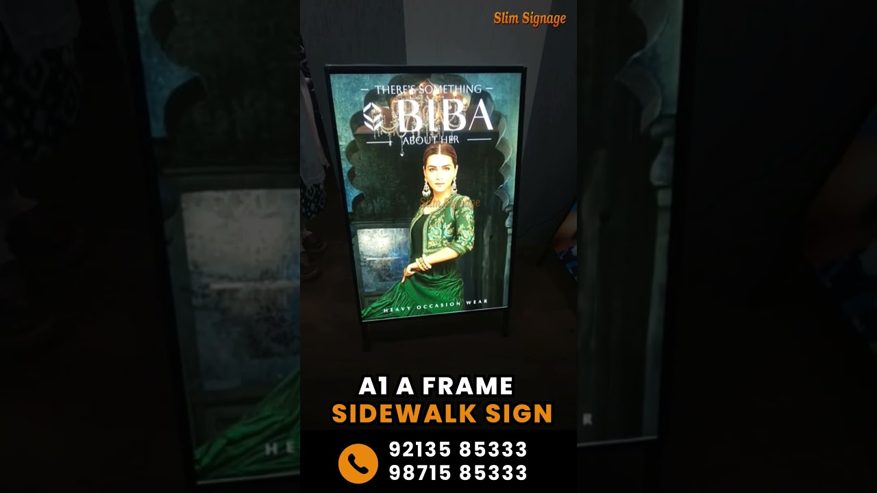 A Frame Sidewalk Sign | A1 Portable Sidewalk Poster Stand for Advertising