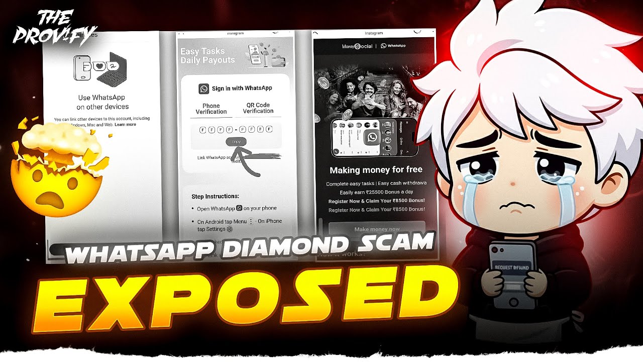 THE TRUTH ABOUT *FREE* WHATSAPP DIAMOND SCAM 🤡😡| ROAST & EXPOSE | Prov!fy