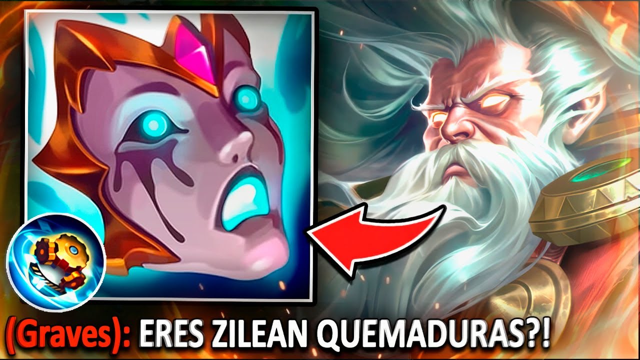 Zilean pero con su build definitiva de quemaduras que derrite el 100% de vida al rival