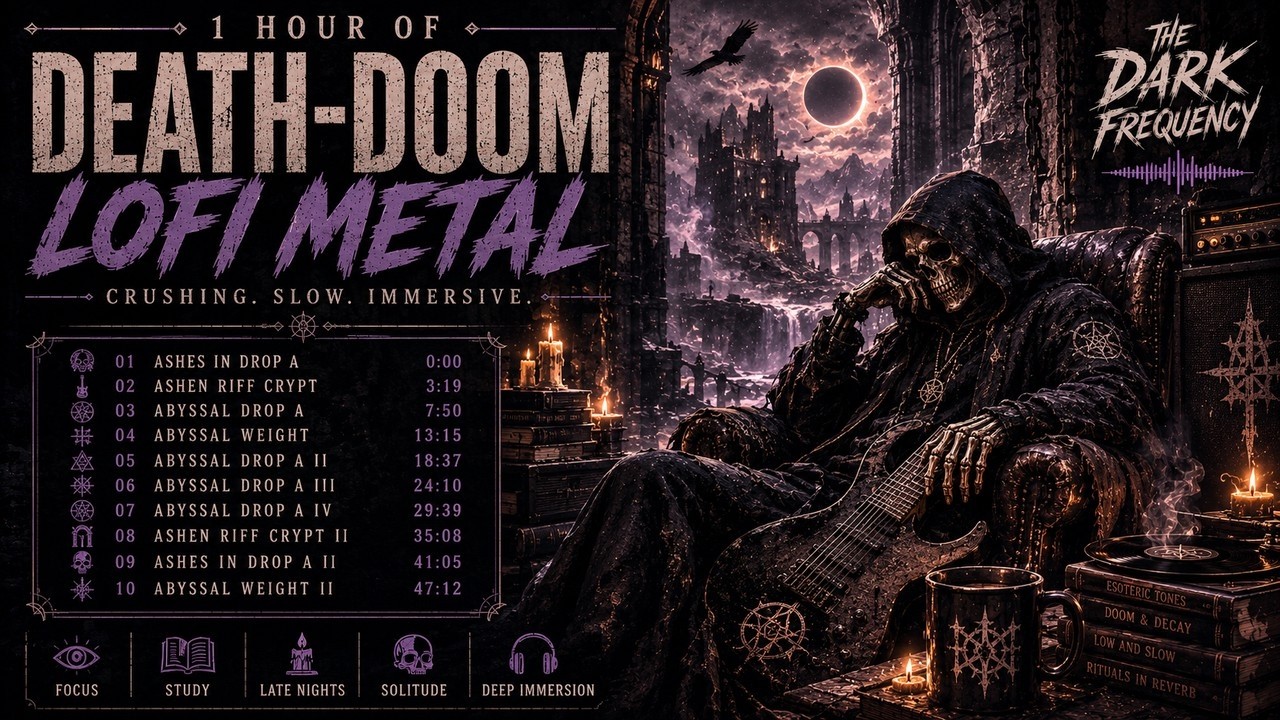 Death Doom Lofi Metal Mix | Crushing Heavy Dark Music | 1 Hour