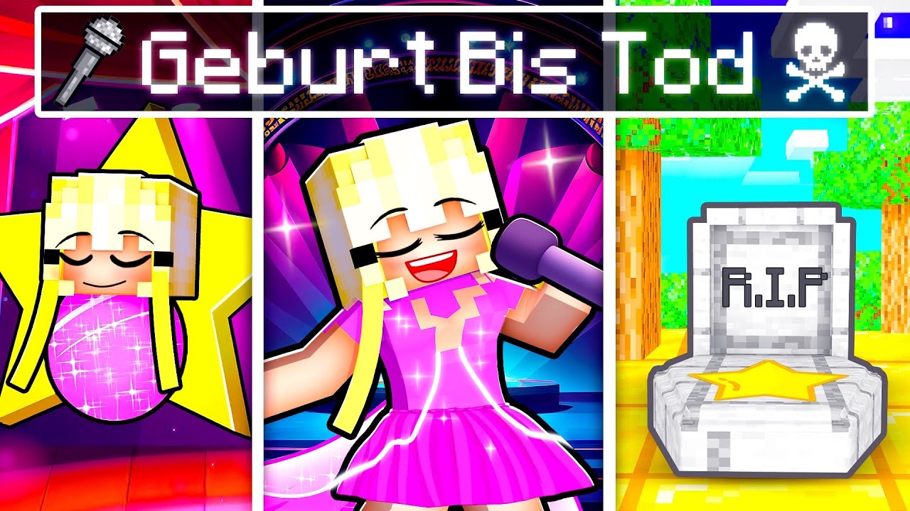 GEBURT bis TOD als SUPERSTAR! 🌸  Minecraft