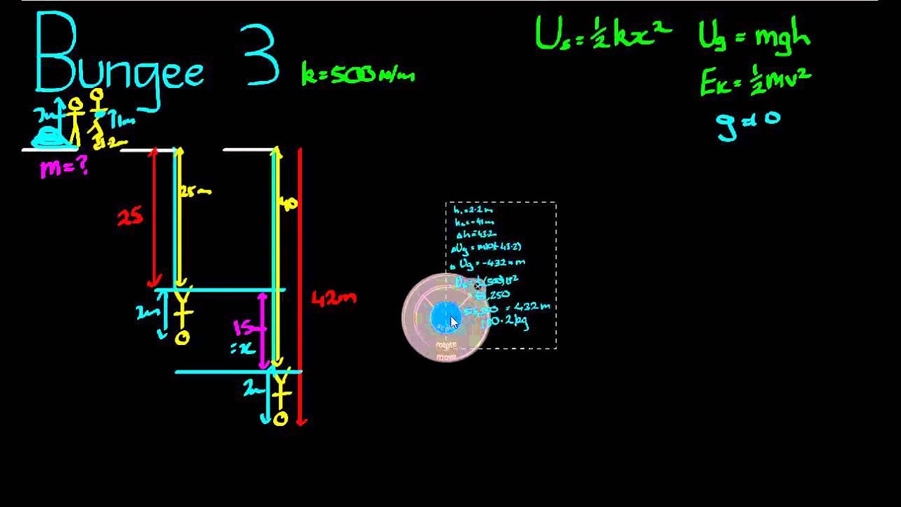 Hooke's Constant - Bungee Jumping Example 3 (Part 1)