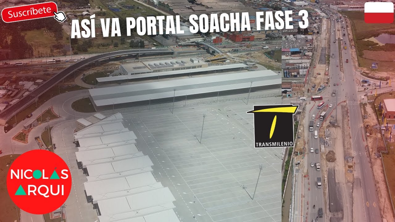 Así va la Construcción de Troncal TransMilenio en Soacha 🇨🇴 - Avance Obra Fase 3 Portal El Vínculo