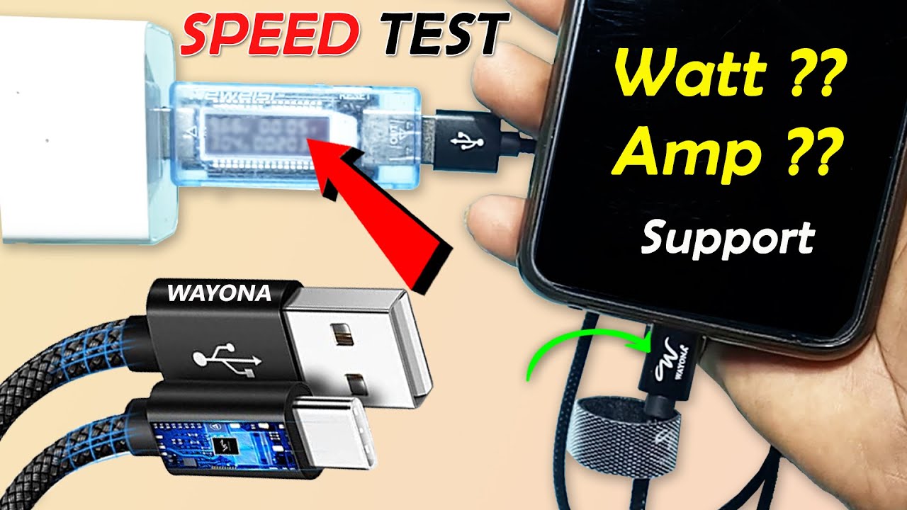 Wayona usb type c cable | 65W Nylon Braided Type C Fast Charging | A to C