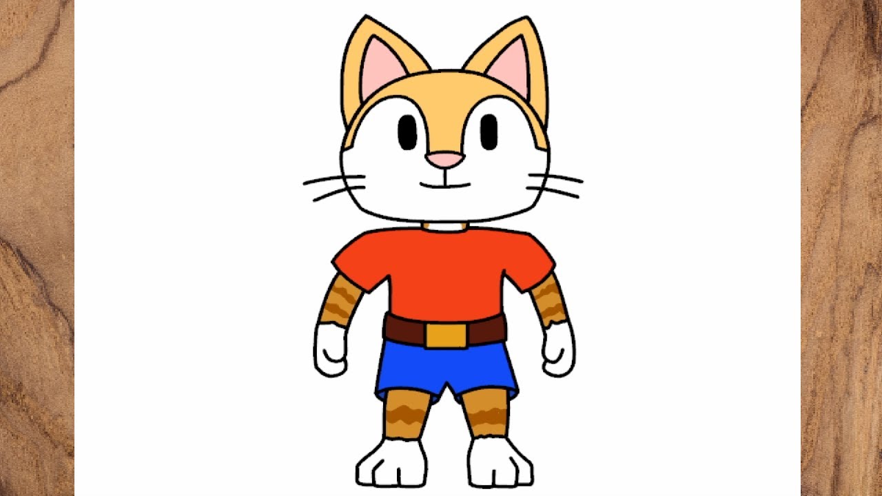How to draw Meow from Stumble Guys step by step