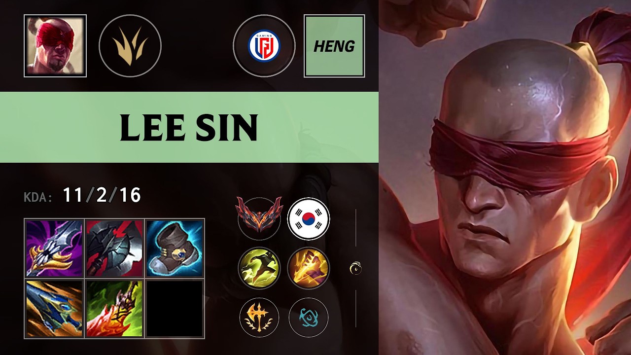 (LGD Heng) Lee Sin Jungle vs Karthus - KR Grandmaster Patch 26.14