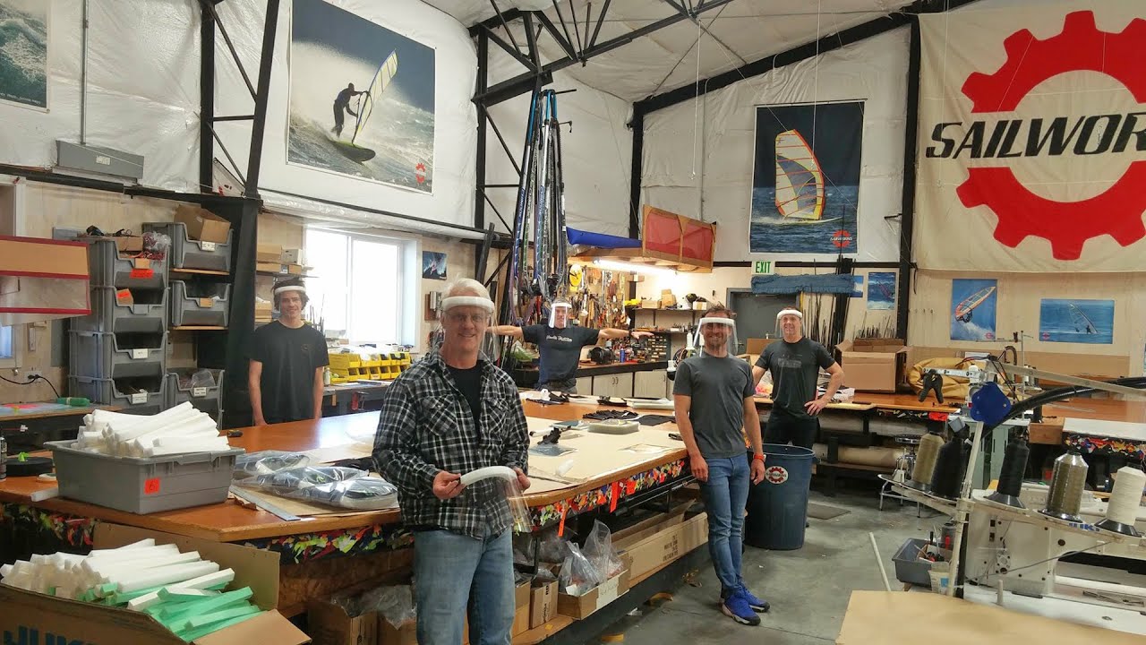How Sailworks Shifted Production From Windsurfing Sails to Medical Face Shields