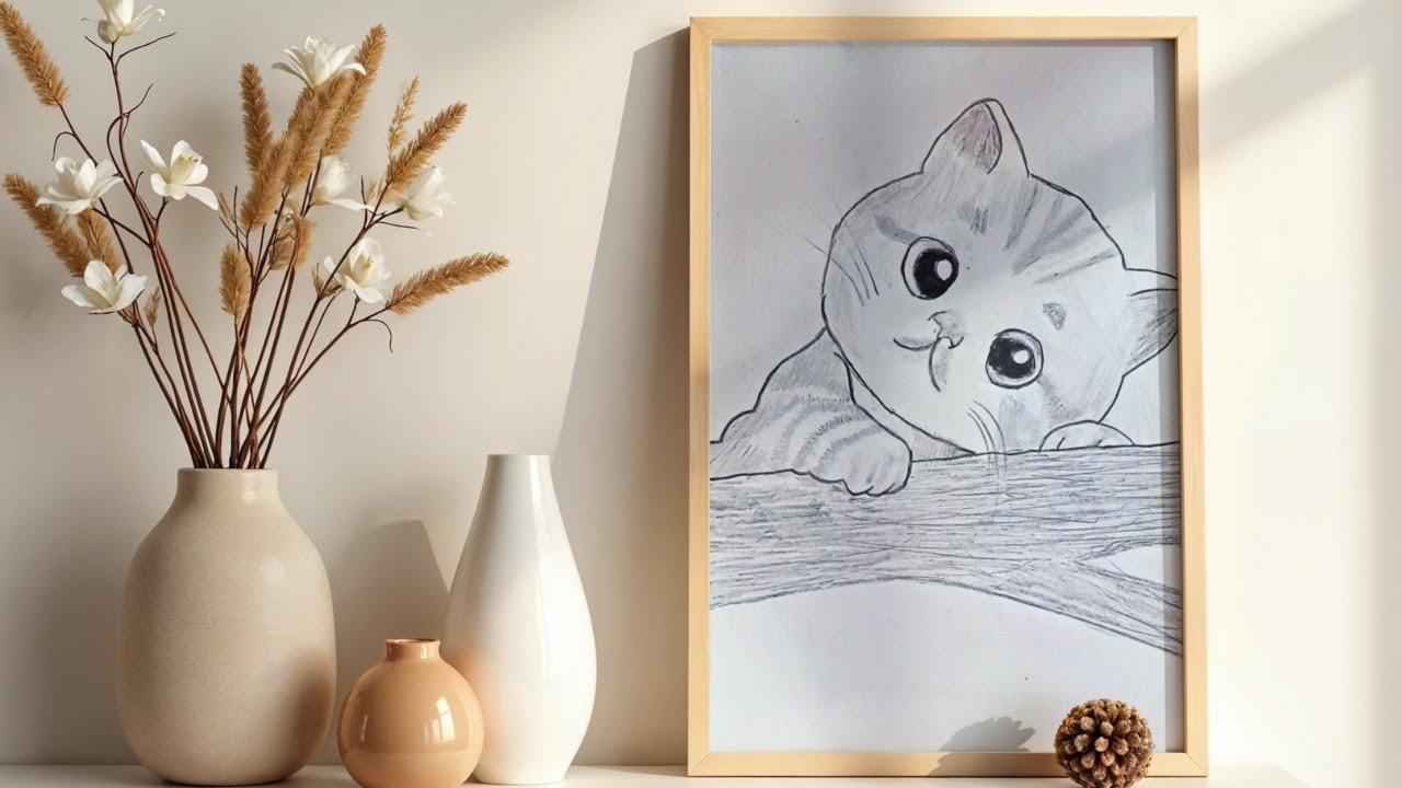 Cat😺 | Art by Bhawana | #artist #sketch #cat #art