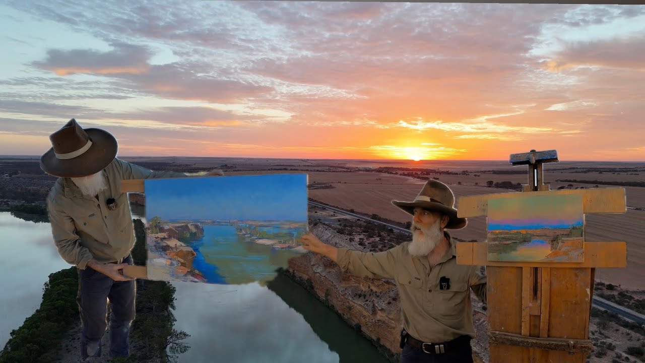 CLIFF EDGE Painting ADVENTURE!   Camping on The Mighty Murray River, Painting ‘en plein air’!