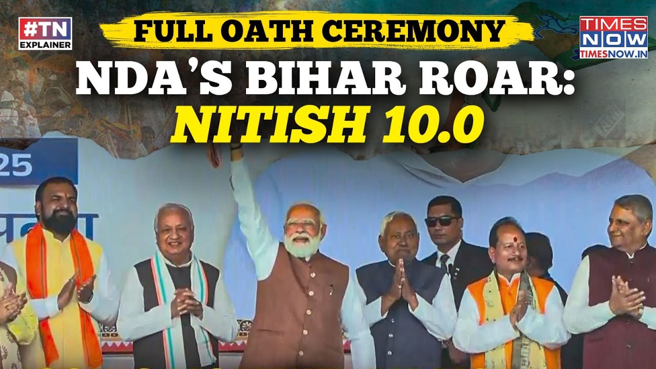 Bihar Oath Ceremony Full Video: Nitish Kumar, NDA MLAs Take Oath | PM Modi&rsquo;s &lsquo;Gamcha Moment&rsquo; Viral