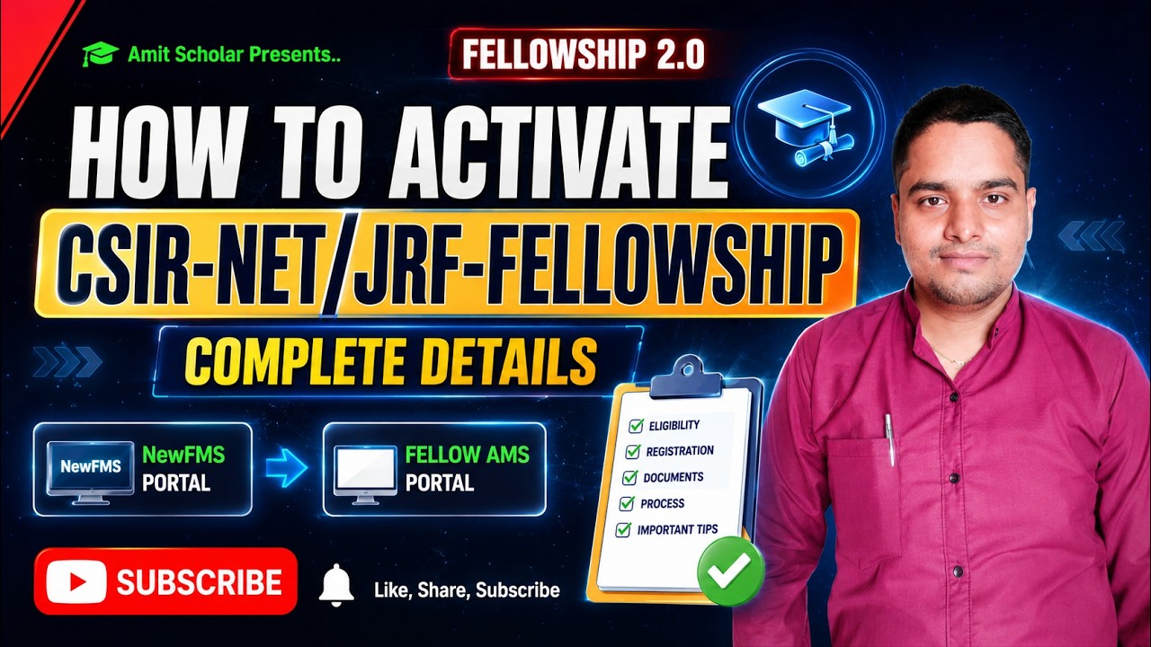 CSIR-NET/JRF-Activation of fellowship #fellowship