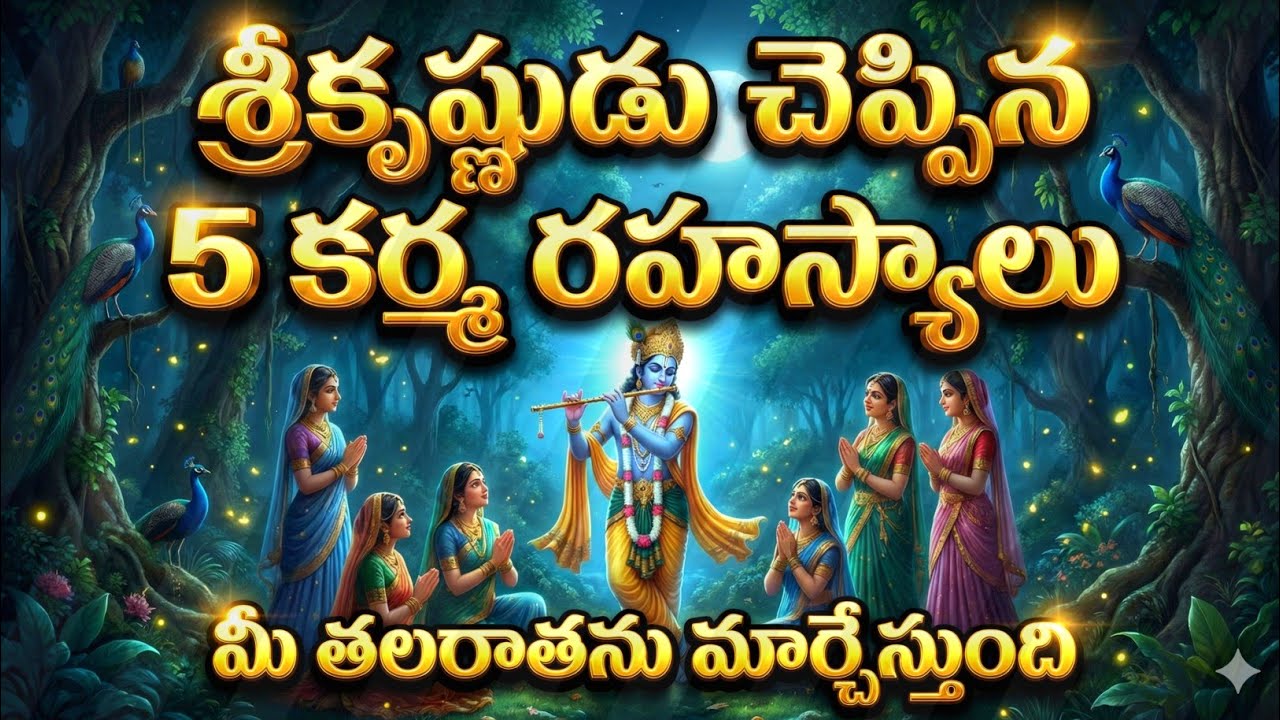 శ్రీకృష్ణుడు చెప్పిన 5 కర్మ సిద్ధాంత రహస్యాలు | మీ తలరాతను మారుస్తుంది #srikrishna 