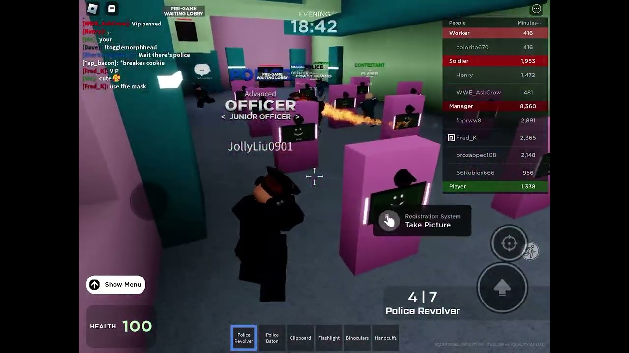 Roblox Squid Game infinity rp but THE WHOLE POLICE STATION BREAKS IN