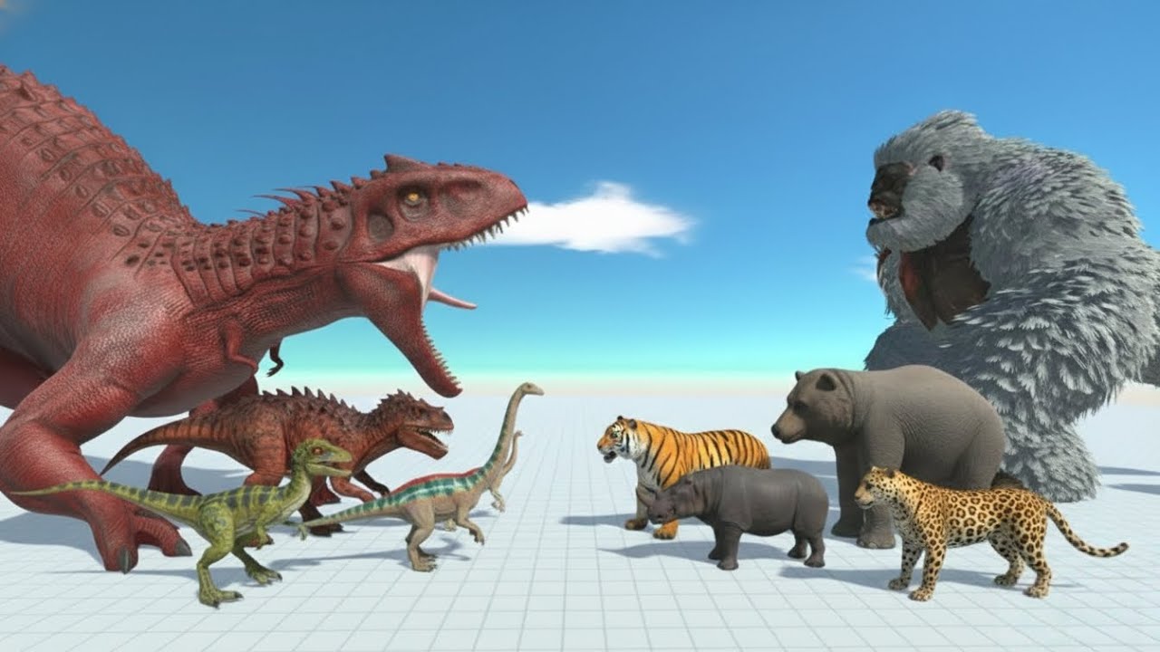 Dinosaur Battle Dodorex VS Scorpius Rex in Animal Revolt Battle Simulator ARBS
