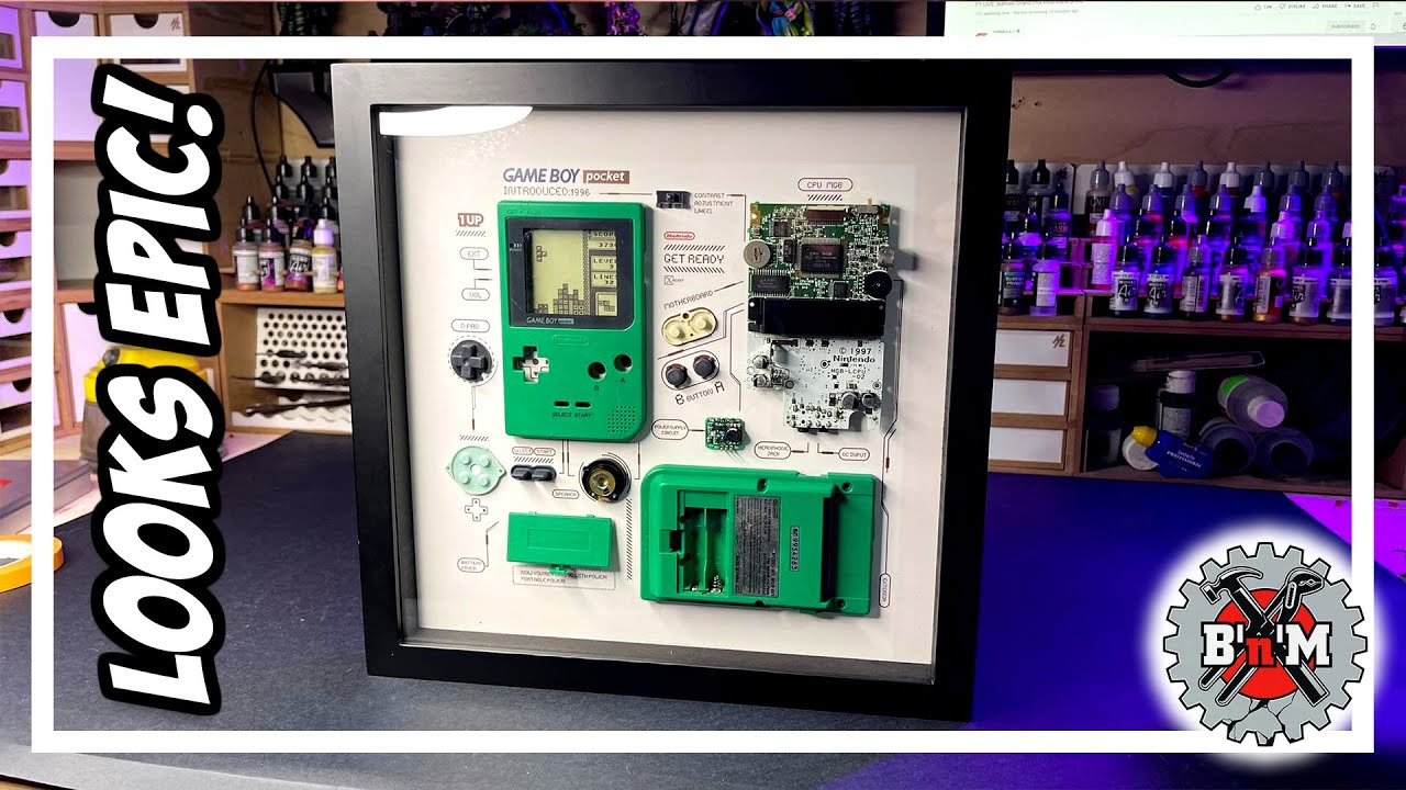 Broken Nintendo Gameboy Pocket Wall Art Display - ASMR