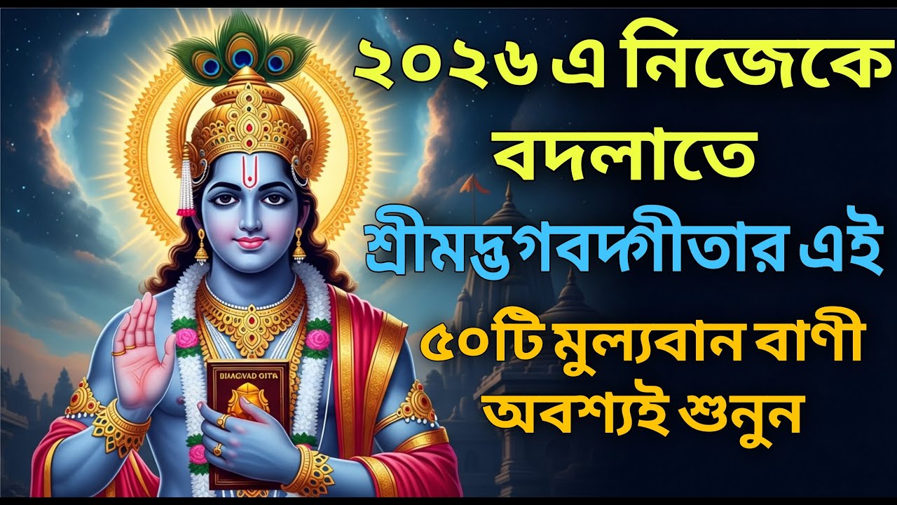 ২০২৬ সালে নিজেকে বদলাতে চাইলে অবশ্যই শুনুন | ভগবত গীতা সার ৫০টি উপদেশে | Krishna Bani | Gitar Bani