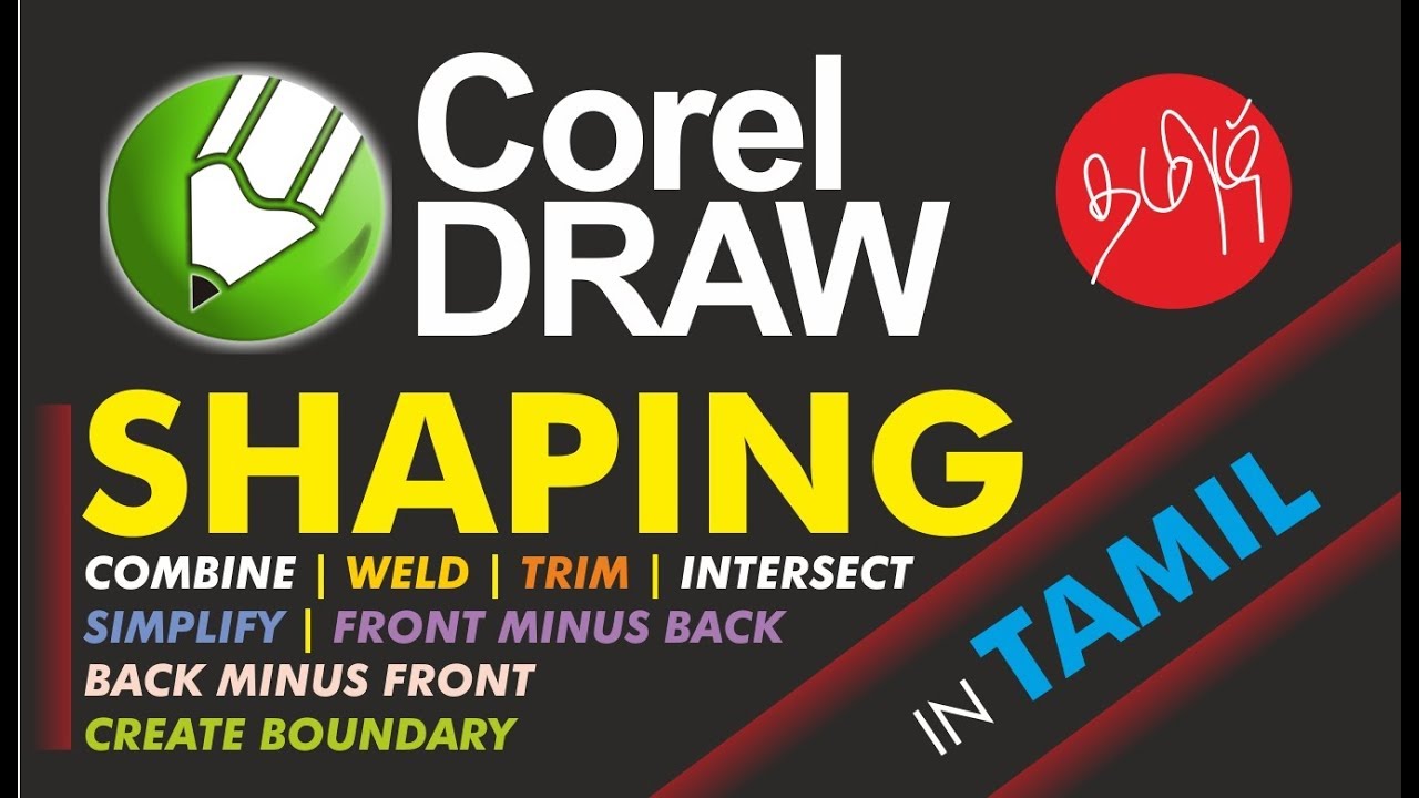 How to work Shaping option - Corel Draw in Tamil Tutorial | Soft Tutor
