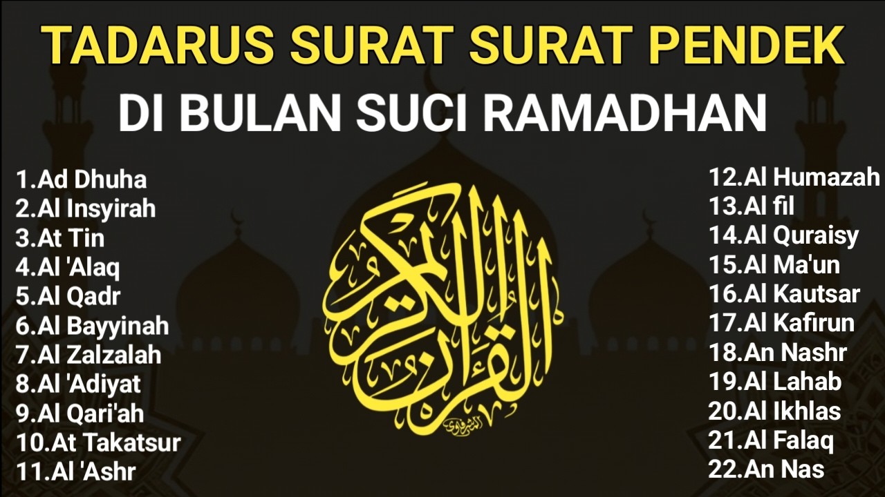 TADARUS SURAT SURAT PENDEK DI BULAN SUCI RAMADHAN | IRAMA ROST