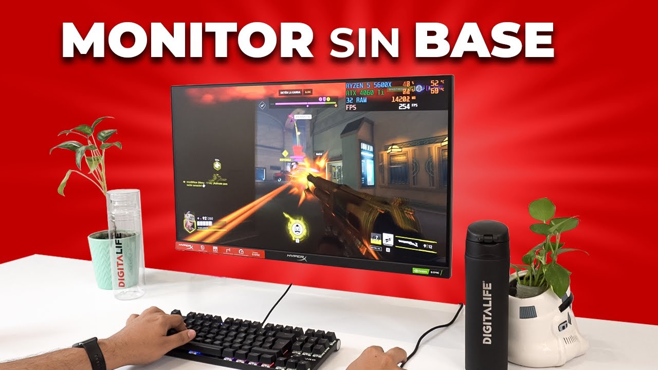 Así es un MONITOR GAMER sin BASE! Probando Hyperx Armada
