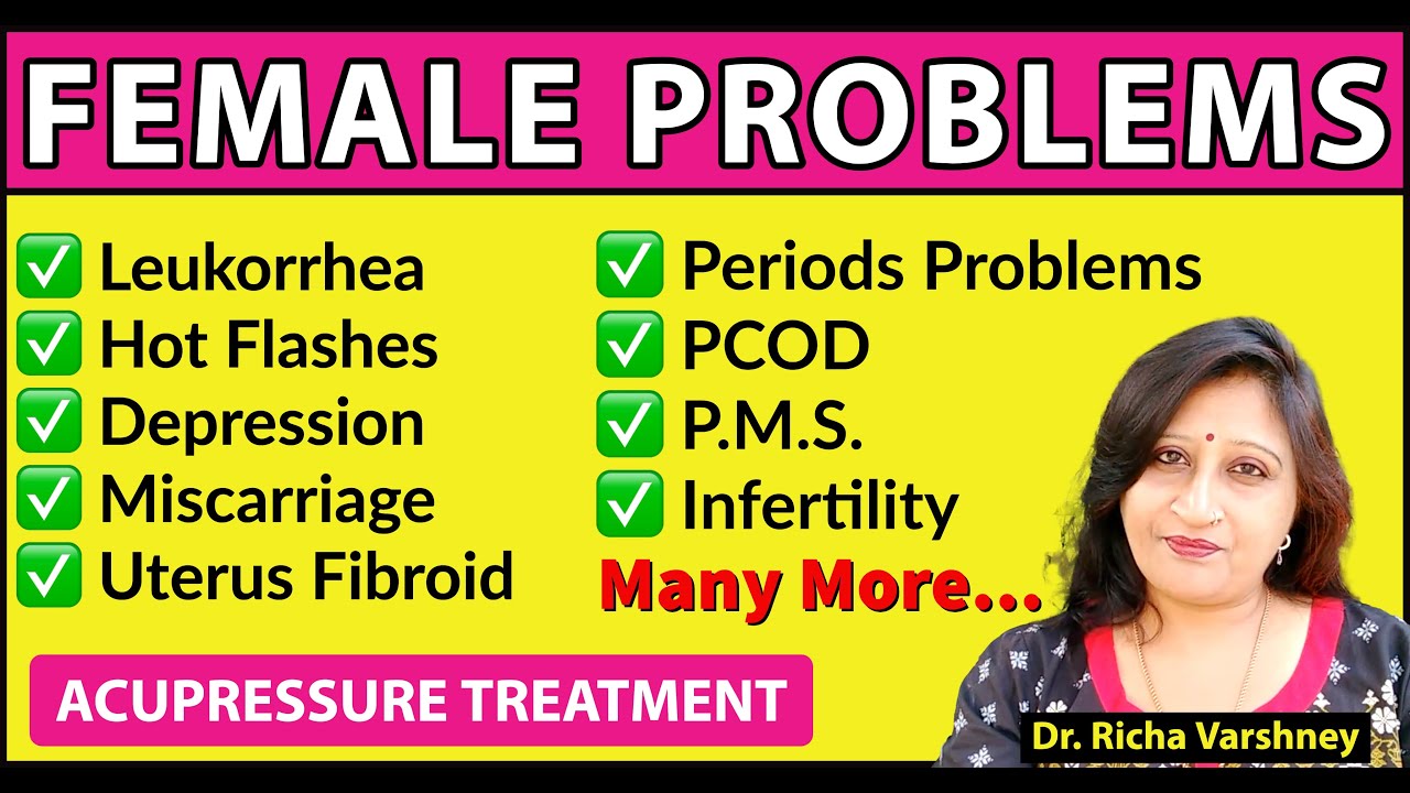 Acupressure Points For Multiple Female Problems | All Gynecological Women Problems (HINDI)