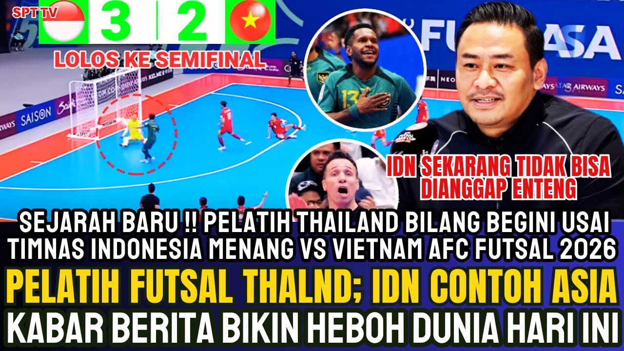 🔴SENSASI DETIK2 SEJARAH BARU‼️PELATIH THAILAND KOMENT KERAS IDN BAKAL KALAH DARI FUTSAL JAPAN AFC ❗