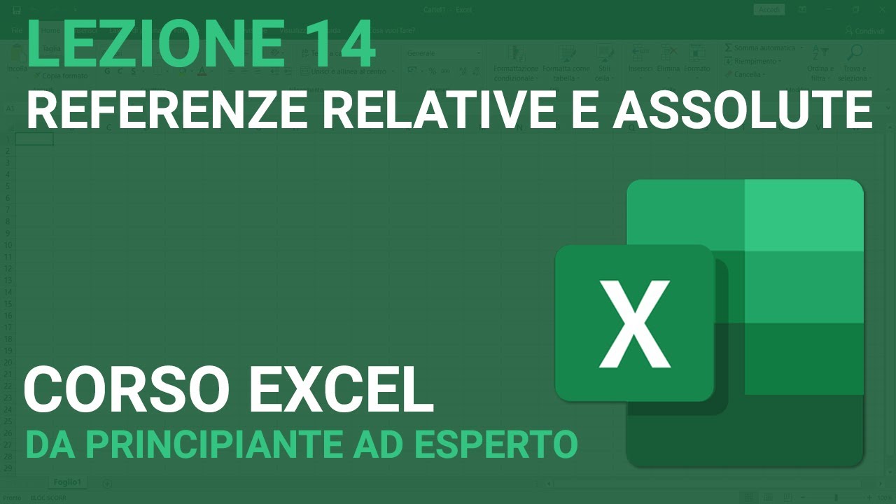Referenze relative e assolute - EXCEL TUTORIAL ITALIANO 14